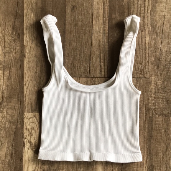 Free People Movement Square Neck Happiness Ribbed Tank Top - Picture 3 of 7